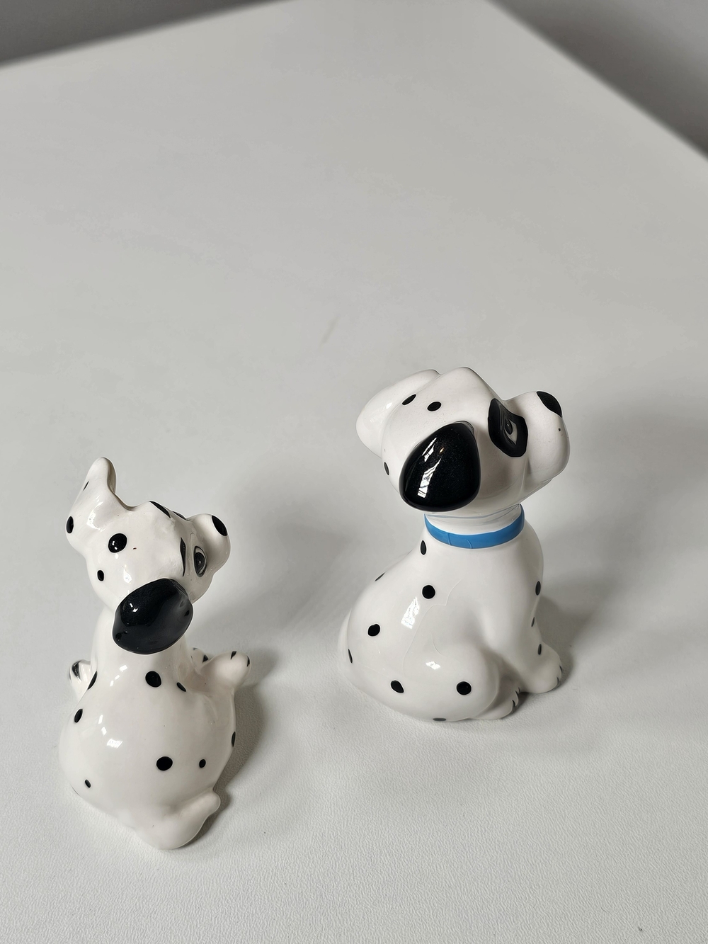 Disney White Dalmatian Ceramic Dog Figurine 2" Set Of 2 - Picture 2 of 6